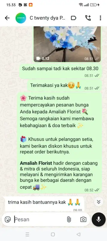 Testimonial krans bunga HALMAHERA BARAT