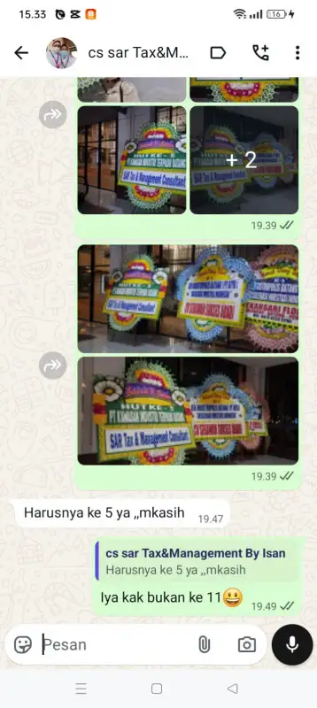 Testimonial papan bunga HALMAHERA BARAT